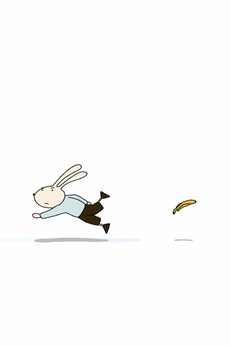 A Rabbit Slipping on Banana Peels: The Movie